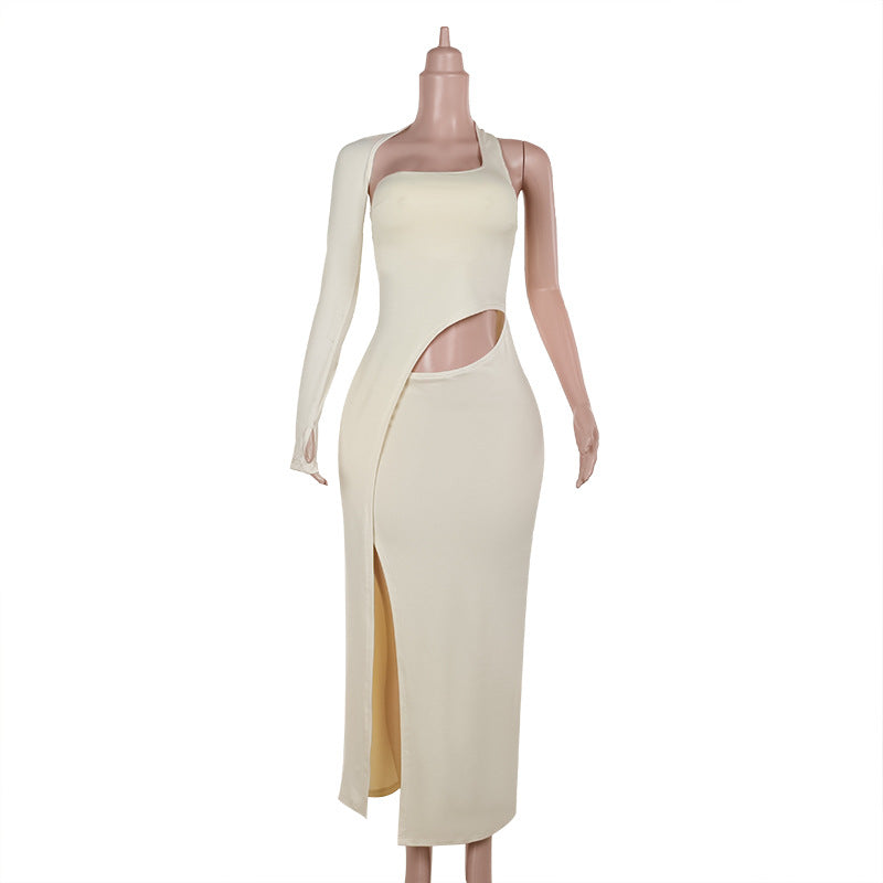 Elegant Design Hollow Out Cutout out Single Sleeve Split