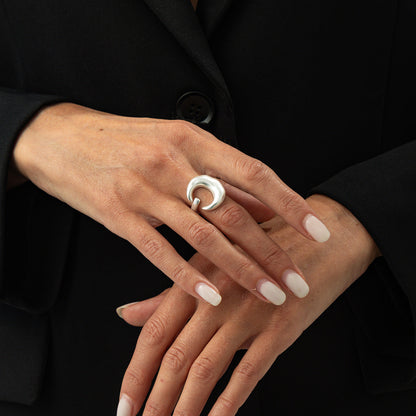 Unisex Irregular Geometric Open Knuckle Ring