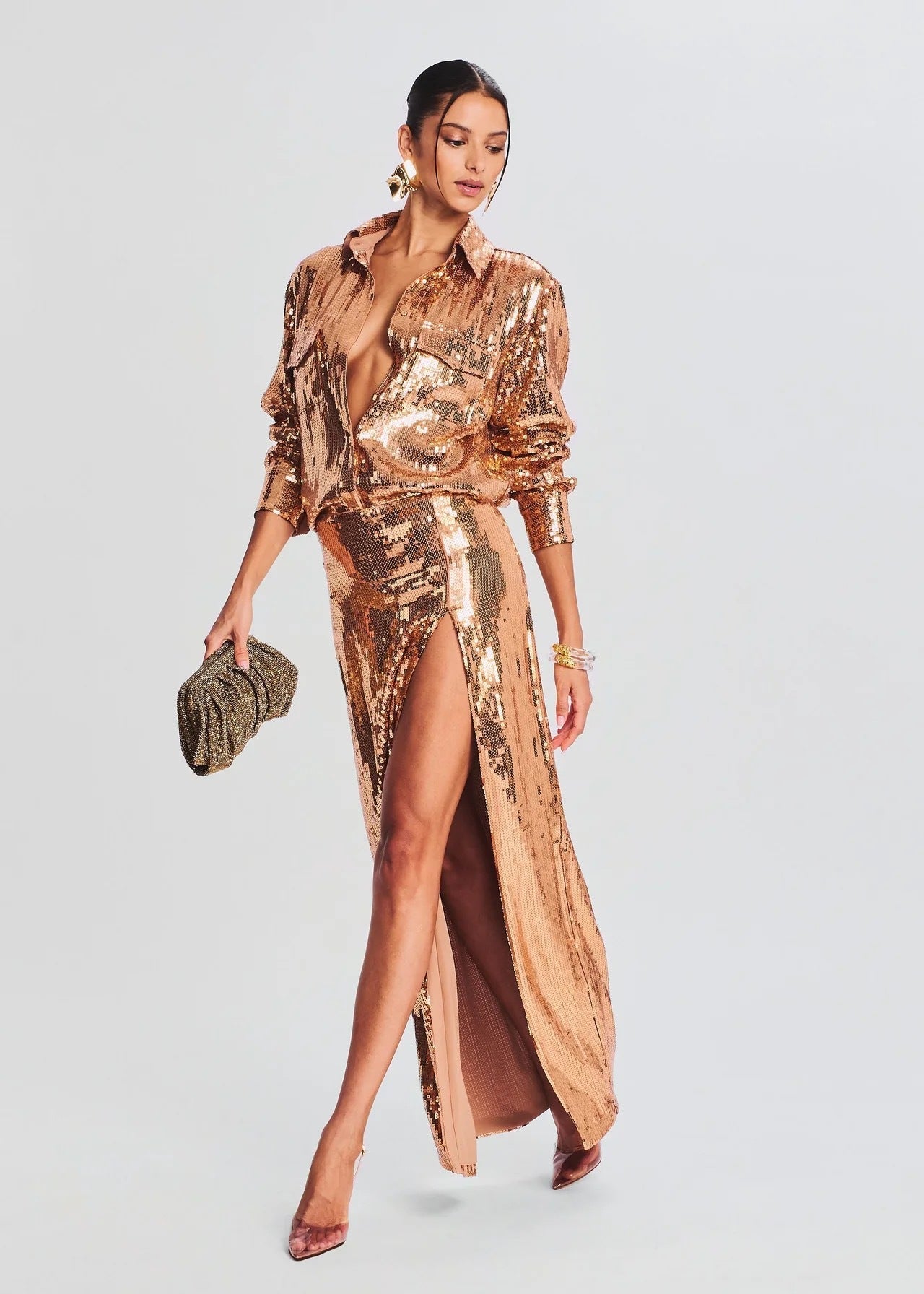 Sleeveless Slim Fit Sequin Party Prom Dress