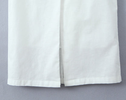 White – Sexy Sleeveless Cardigan Dress