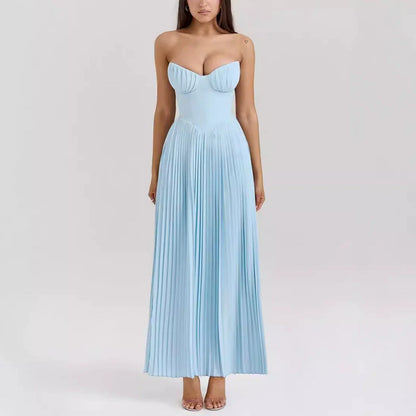 Blue – Strapless Slim-Fit Bodycon Dress