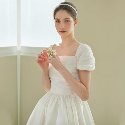 Off-Shoulder Vintage Wedding Dress