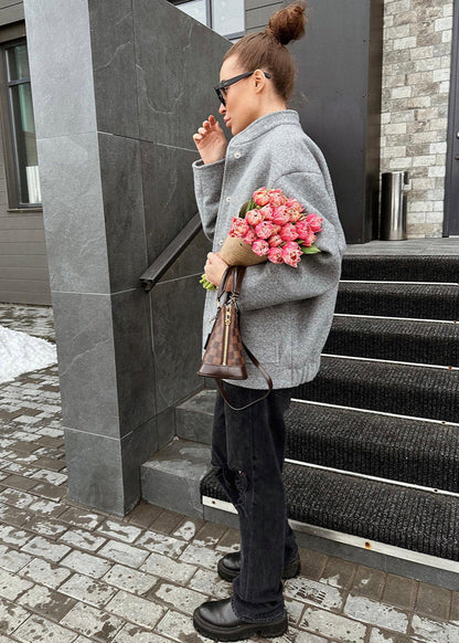 Marlow - Oversized Wool Bomber Jacket