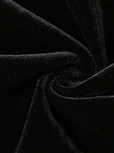 Full Sleeves Square Collar Low Cut Slim Fit Dress