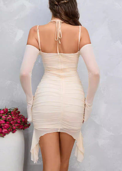 Amara - Ruched Off-Shoulder Cutout Dress