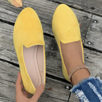 AmyVictoria™ - Simple Solid Color Pointed Toe Flat Shoes