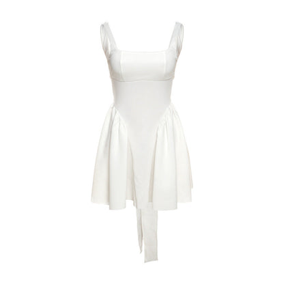 Backless Lace up Bow Evening