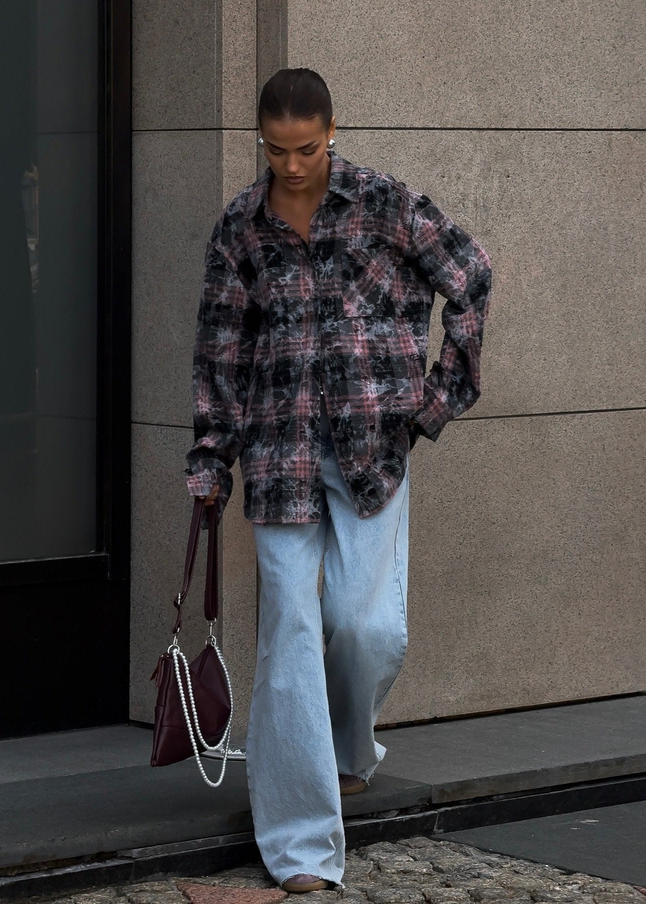 Twilight Plaid Oversized Shirt