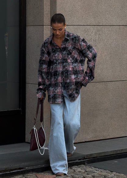 Twilight Plaid Oversized Shirt