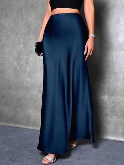 AmyVictoria | Satin High-Waist Skirt