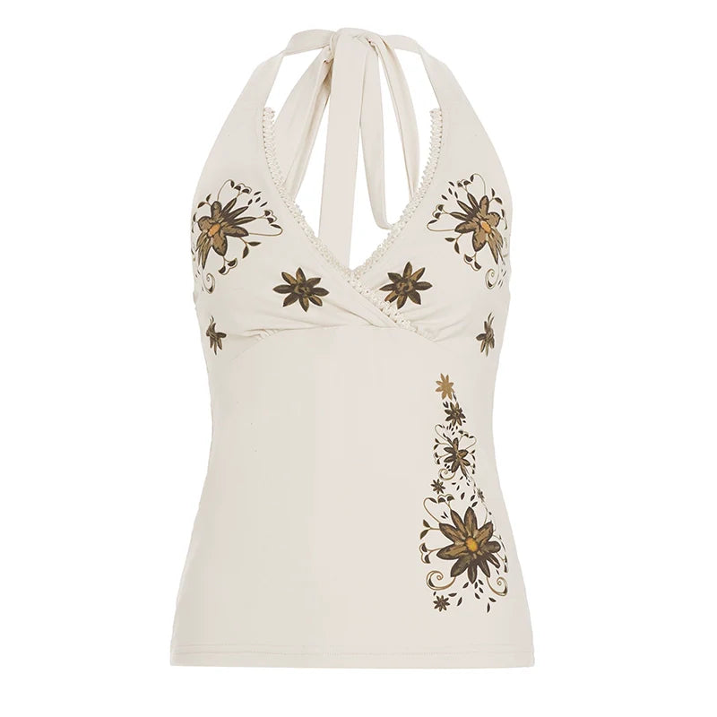 Minsa Floral Lace Halter Top