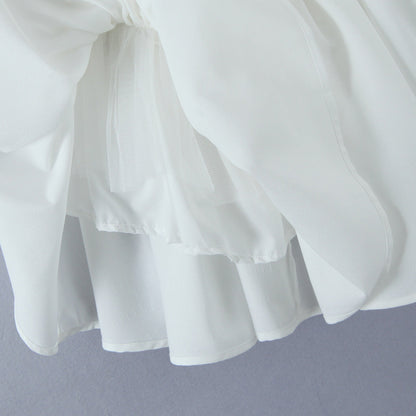 White – Waist-Cinching Camisole Slim Dress