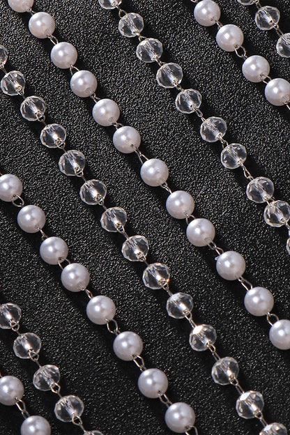 Crystal Pearl Tassel Headband