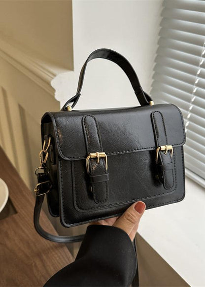 Vintage-Buckle Satchel
