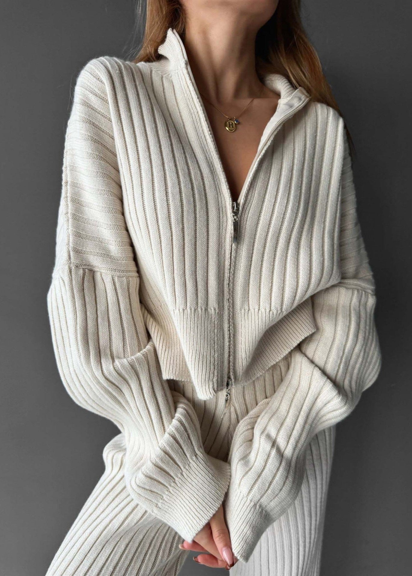Ribbed Knit Lounge Set