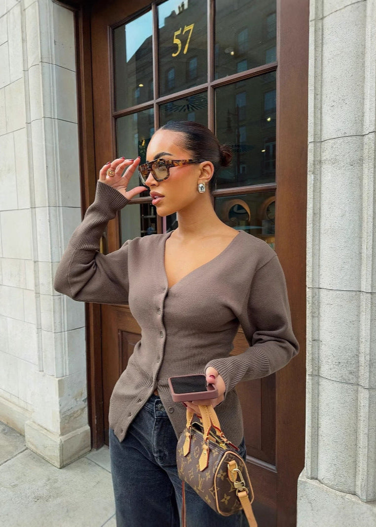 Chic Essence - Button-Up Knit Cardigan