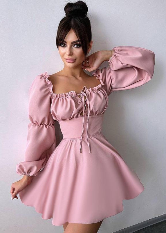 Puff Sleeve Corset Mini Dress
