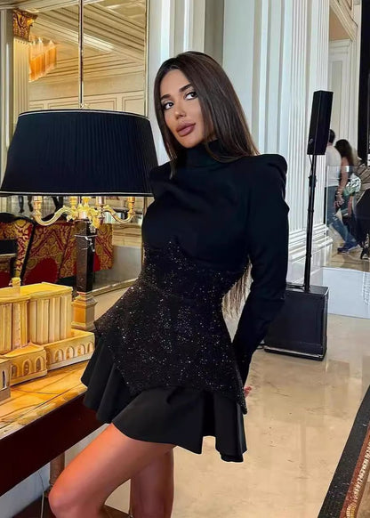 Camille - Sculpted Corset Waist Mini Dress