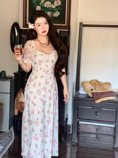 Magnolia Scent Embroidered Maxi Dress Graceful 2025 Floral Edition