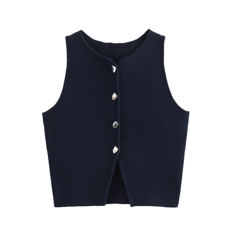 Novalee Cropped Knit Vest
