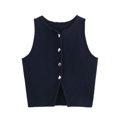 Novalee Cropped Knit Vest
