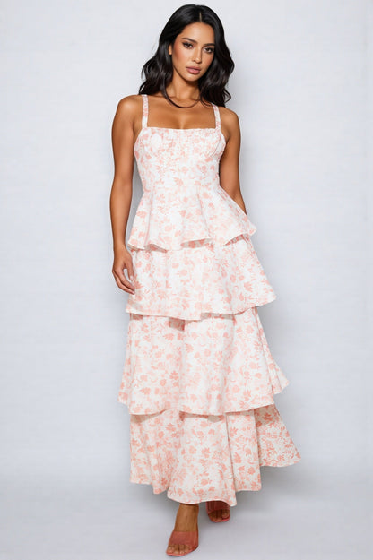 Juhade Pink Printed Maxi Dress