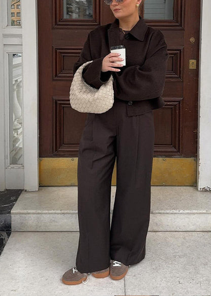 Sloane – Cropped Wool-Blend Jacket