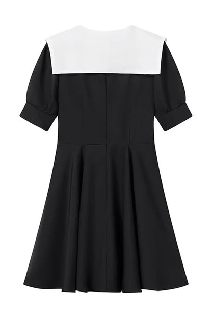 Chloe Doll Collar Puff Sleeve Mini Dress