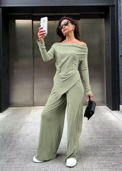 Sienna - Off-Shoulder Wide-Leg Set