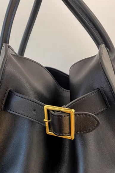 Buckle Detailed Tote Bag