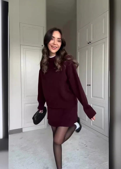 Harper - Knit Sweater and Skirt Set