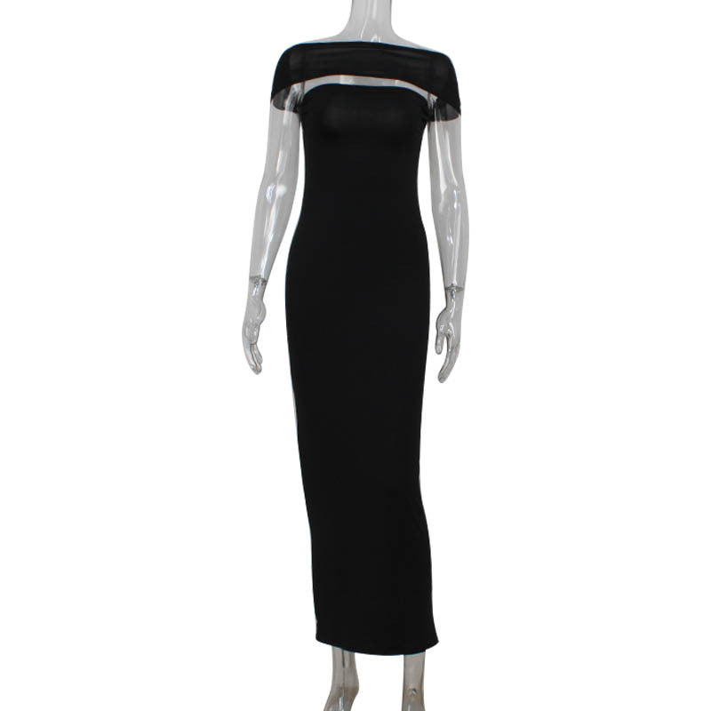 Off Shoulder Bandeau Cutout Bodycon Midi Dress