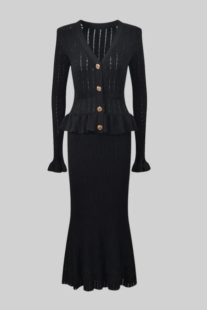 Bonnie | V-Neck Knitted Set