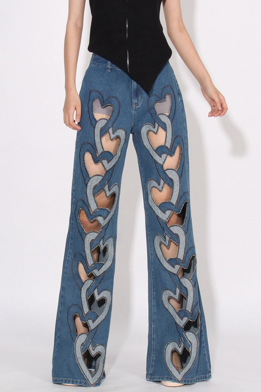 Odalys Heart Cutout Jeans