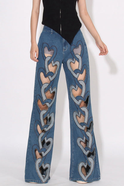 Odalys Heart Cutout Jeans