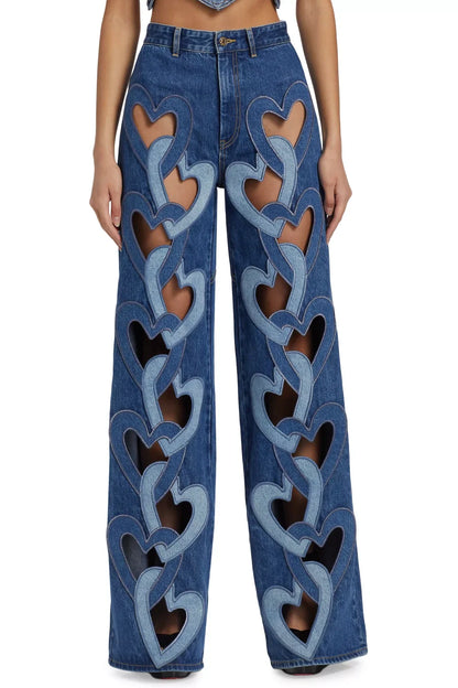 Odalys Heart Cutout Jeans
