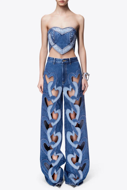 Odalys Heart Cutout Jeans