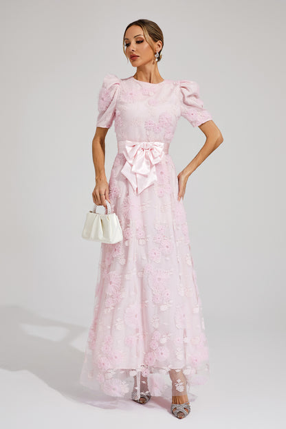 Oliver Pink Bow Maxi Dress