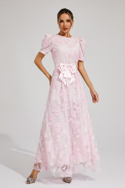 Oliver Pink Bow Maxi Dress
