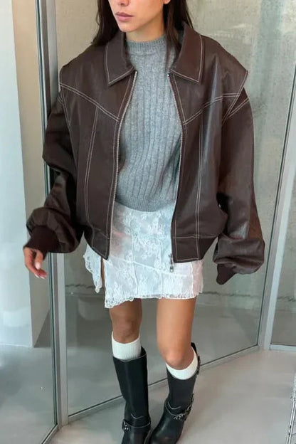 Sammyjane Red Leather Jacket