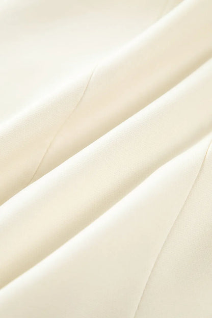 Orla Beige Sweatheart Button Up Tube Top