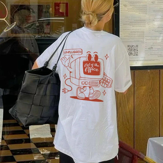 Out of Office Retro Cartoon T-shirt