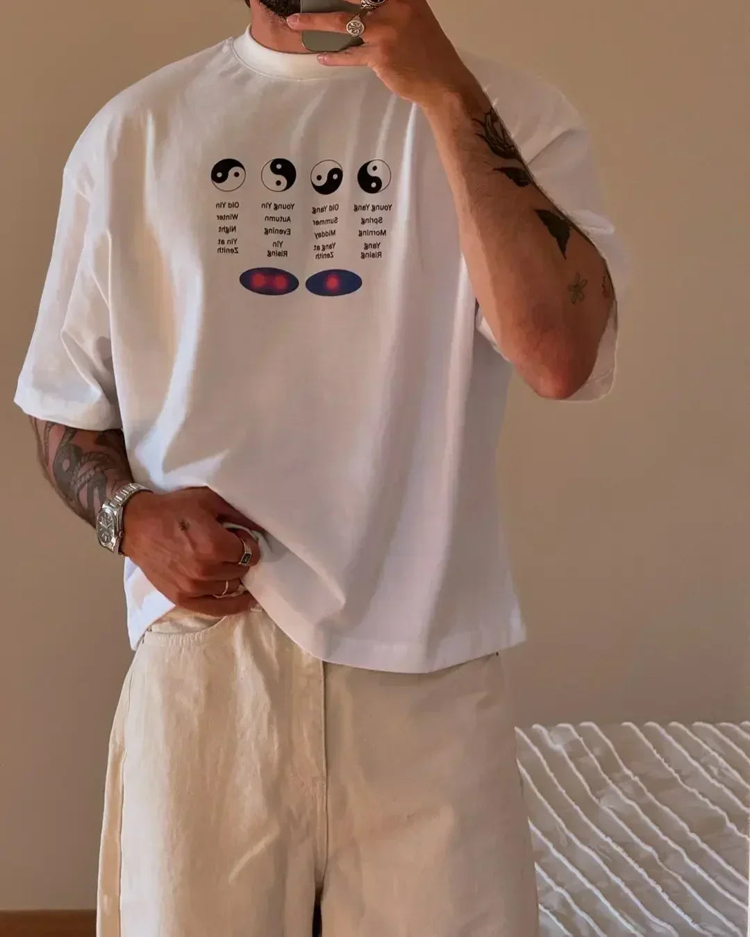 Oversized Y2K Summer Fish Graphic T-shirt