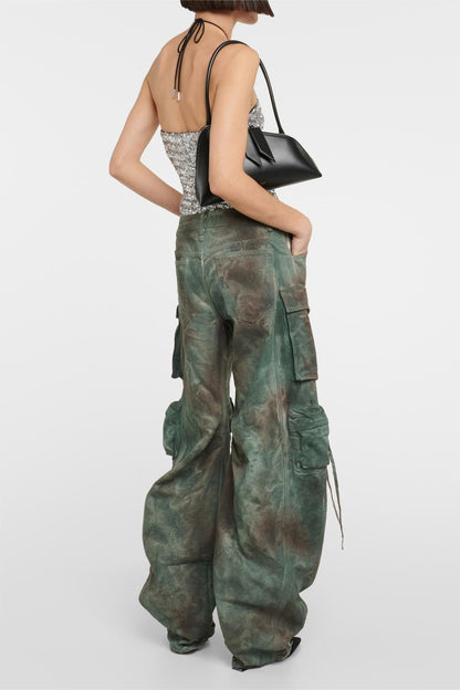 Kynlee Distressed Cargo Denim Jeans