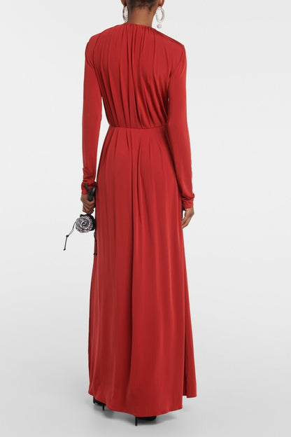 Melissa Floral Applique Cutout Maxi Dress