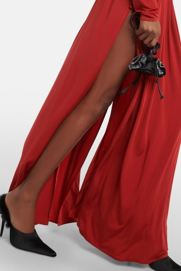 Melissa Floral Applique Cutout Maxi Dress