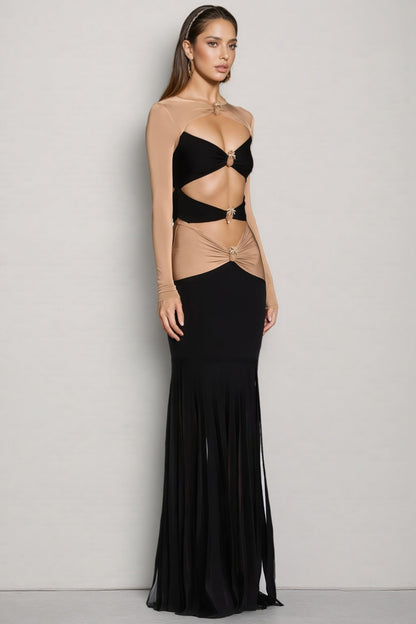 Grace Pineapple Rhinestone Maxi Dress