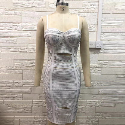 Strappy Sleeveless Cut Out Midi Bandage Dress PH01202