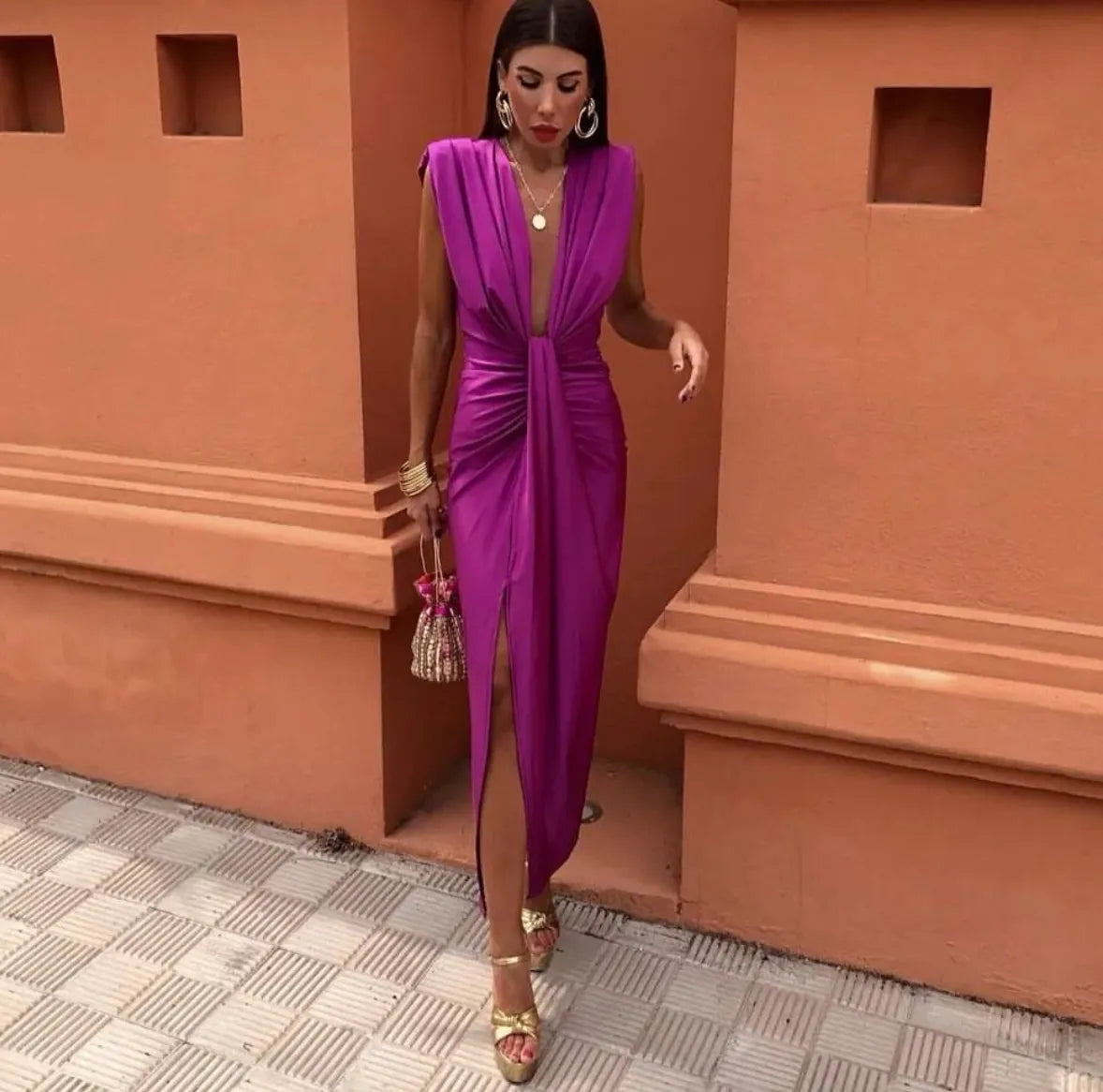 Angela | Capri Drape Dress