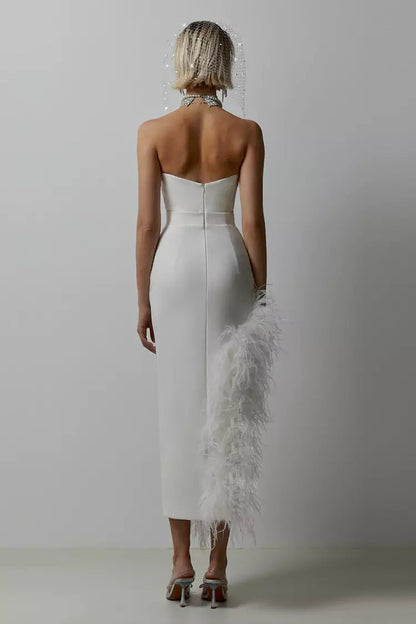 Payton White Feather Dress